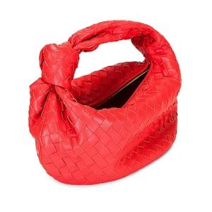 Bottega Veneta Jodie Mini Intrecciato Knot Hobo Bag Color: Sunburst